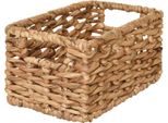 Vivanno Cestino Da Scaffale In Giacinto D'acqua Cestero Scatola, Intrecciato Naturale - 29X19X15 Cm