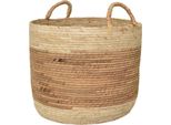 Vivanno Cesto Decorativo Giacinto D'acqua Dormante Rotondo, Intrecciato Naturale - 45X38 Cm