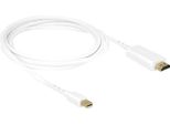 Delock 83707 Displayport Kabel Delock Mini Dp -> Hdmi St/St 2.00M Weiß