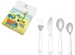 Zilverstad Set Di Posate Per Bambini Veicoli Da Costruzione 18/10 4 Pezzi 110989