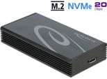 Delock - Contenitore Di Archiviazione - Scheda M.2 Nvme / Pcie (Nvme) - 20 Gbit/S - Usb 3.2 (Gen 2X2) - Nero (42000)