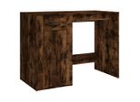Scrivania In Rovere Fumé 100X49X75 Cm Materiale A Base Di Legno