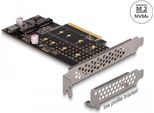 Scheda Delock Pci Express X8 A 2 X Nvme M.2 Key M Interni - Biforcazione - Fattore Di Forma A Basso Profilo (89837)
