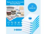 Sacchetti Spacesaver Sottovuoto Jumbo Da 6 Pezzi - Risparmiano L'80% Di Spazio Per Vestiti, Piumoni, Coperte E Biancheria Da Letto - Pompa Inclusa