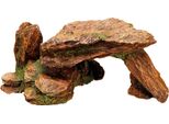 Ornamenti Aqua "Stone"" Con Piante 22,5 X 13 X 9,5 Cm"