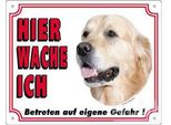 Cartello Di Avvertimento Nobby Golden Retriever 250 X 200 Mm