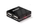 Lindy 42742 USB-HUB 2.0 Mini Hub 4 Port, 4X4Cm Bus Powered Only