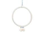 Nobby Cage Toy, Anello Di Arrampicata Medio In Cotone, 29 Cm Bianco