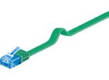 Goobay 96308 Cavo Patch Piatto Cat 6A, U/Utp, Verde, 1 M - Materiale In Rame