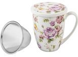 Tazza Da Tè Con Coperchio + Colino In Metallo Rose 752618