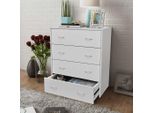 Vidaxl Cassettiera A 4 Cassetti 60×30,5×71 Cm Bianco