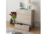 Vidaxl Cassettiera A 4 Cassetti 60×30,5×71 Cm Rovere Marrone