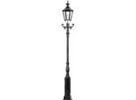 Casa Padrino Lanterna Da Giardino Barocca 42 X 35 X H. 315 Cm - Vari Colori - Luce Da Esterno Resistente Alle Intemperie , Colore:Nero