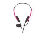 Auricolare Pc | On-Ear | Stereo | 2X 3,5 Mm | Microfono Pieghevole | Rosa