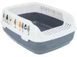 Katzentoilette Delio, Mit Rand 38 × 20 × 50 Cm Lila/Weiß