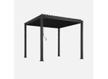 Pergola Bioclimatica 3X3M In Alluminio Con Lamelle Orientabili, Antracite