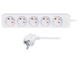 Solight Cavo Di Prolunga Bianco, 5 Prese, 3 M PP42