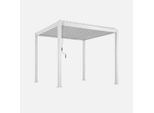 Pergola Bioclimatica 3X3M In Alluminio Con Lamelle Orientabili, Bianco