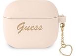 Guess Gua3Lschsp Airpods 3 Cover Rosa/Rosa In Silicone Charm Heart Collection