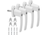 Fiqops Maniglia Della Finestra Serratura Della Finestra Maniglia Della Porta Del Balcone Design Alluminio Bloccabile Bianco Maniglia Con Chiave Uguale 4X