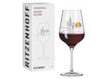 Ritzenhoff Rotweinglas Herzkristall 008, Chistine Kordes, Kristallglas, 570 Ml, 3001008