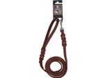Avvistato! Guinzaglio Pro In Cuoio Con Gancio Per Bulloni Marrone, Misura: 180 Cm / 16 Mm