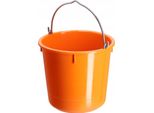 Secchio Da Costruzione In Plastica Kadax "Kanan"", Secchio Per Malta Con Manico, Secchio, Secchio Per Cemento, Secchio Per Acqua, Arancione, 12 Litri, 1 Pezzo"
