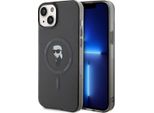 Karl Lagerfeld Klhmp15Mhfcknok Custodia Rigida Per Iphone 15 Plus / 14 Plus 6,7 Czarny/Nero Iml Ikonik Magsafe