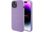 Guess Guhmp15Mpsahmcu Custodia Rigida Saffiano Magsafe Per Iphone 15 Plus / 14 Plus 6.7 Fioletowy/Purple