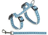 Trixie Pettorina Per Gatti Con Guinzaglio, 27-45 Cm/ 10 Mm, 1,2 M, Grigio/Blu