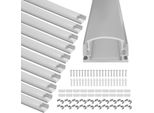 Yakimz 10X1M Led Profilo In Alluminio Guida Profilo In Alluminio Striscia Led Canale Per Striscia Led Modelli Di Profilo A U