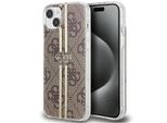 Guess Guhcp15Mh4Psegw Iphone 15 Plus / 14 Plus 6.7 BrąZowy/Brown Custodia Rigida Iml 4G Gold Stripe