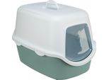 Toilette Per Gatti Vico, Con Cappuccio 40 × 40 × 56 Cm Salvia/Bianco