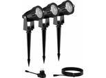 Faretto Led Per Esterni Philips Caper IP44 3X 1,5 W 180 Lm 2700 K 24 V Nero
