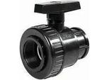 Rubinetto A Sfera In Pvc 3/4" F-F, Nero"