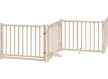 Vidaxl Cancelletto Per Cani 4 Pezzi Con Porta Pieghevole 320 Cm In Legno Massiccio Di Abete