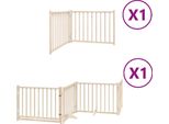 Vidaxl Cancelletto Per Cani A 6 Pezzi Con Porta Pieghevole 480 Cm In Legno Di Pioppo