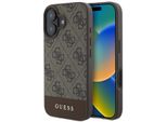 Guess Guhcp16Sg4Glbr Iphone 16 6.1 BrąZowy/Brown Custodia Rigida 4G Bottom Stripe