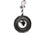 Fenicottero Giocattolo Per Cani In Gomma Gladiatore + Corda Nero, Dimensioni: 20 Cm