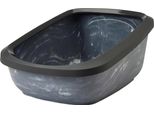 Nobby Lettiera Per Gatti Con Bordo "Aseo Jumbo Marble"" Antracite/Bianco - Nero 67,5 X 48,5 X 29 Cm"