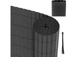 Jayseuw Pvc Privacy Schermo Recinzione Privacy Per Recinzione Giardino Resistente Alle Intemperie Grigio 100X300Cm