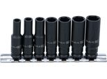 Set Di Chiavi A Bussola Esagonali, Profonde | Azionamento Quadrato 6,3 Mm (1/4") | Sw 6 - 13 Mm | 7 Pz."