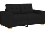 Vidaxl Divano A Due Posti Nero 120 Cm In Tessuto