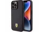 Ferrari Fehmp15Xptek Iphone 15 Pro Max 6.7 Czarny/Black Hardcase Carbon Metal Logo Magsafe