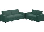 Vidaxl Set Divano 2 Pezzi Con Cuscini In Velluto Verde Scuro