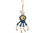 Trixie Monster - Mostro Su Una Corda, 47 Cm, Giocattolo Per Cani, 100% Vera Pelle/Lino, Petrolio