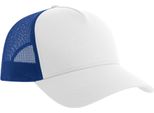 Atlantis - Cappello Trucker "Rapper"" Sostenibile AB700 (Taglia Unica) (Bianco/Blu Navy)"
