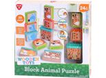 Puzzle Di Blocchi Di Legno Con Animali, 20Dlg.