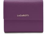 Lazarotti Pelle Portafoglio Bologna Leather Wallet With 8 Card Slots Purple Porpora