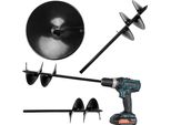 Kadax Coclea Per Terreno 100 Mm Per Trapano, Coclea Per Giardino, Coclea Per Terreno Per Avvitatore A Batteria, Coclea Per Piante Per Giardinaggio, Trapano A Spirale Per Forare Il Terreno